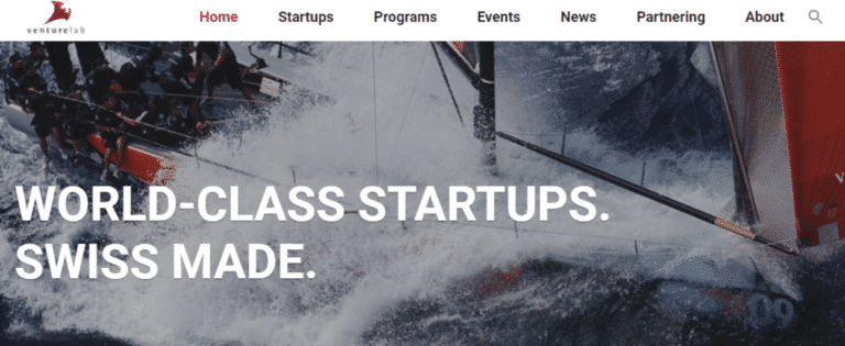 Screenshot of VentureLab website.